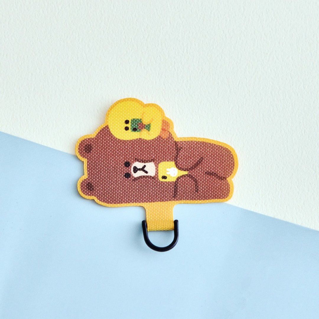 LINE FRIENDS经典-躺着看手机手机挂片/夹片 - 手机配件 - 塑料 多色