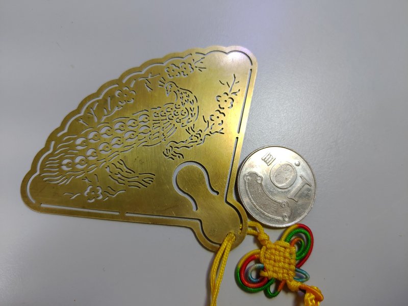 早期老件收藏工业风老铜书签(孔雀) 风华绝代 - 书签 - 其他金属 