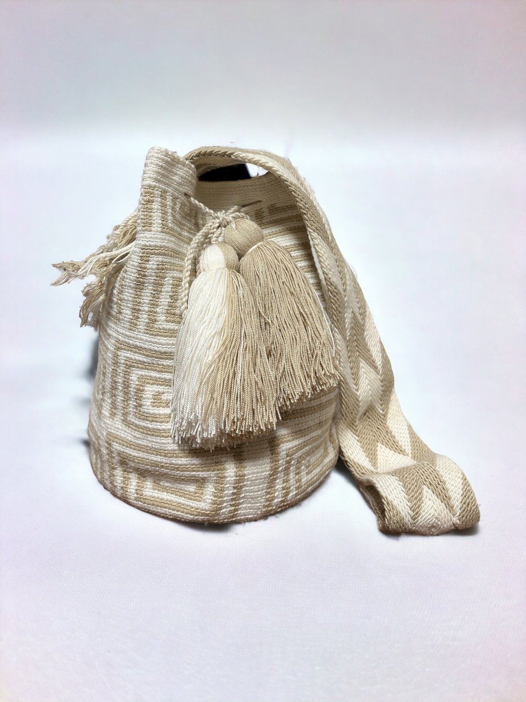 哥伦比亚 Wayuu 手织袋 - 侧背包/斜挎包 - 棉 多色