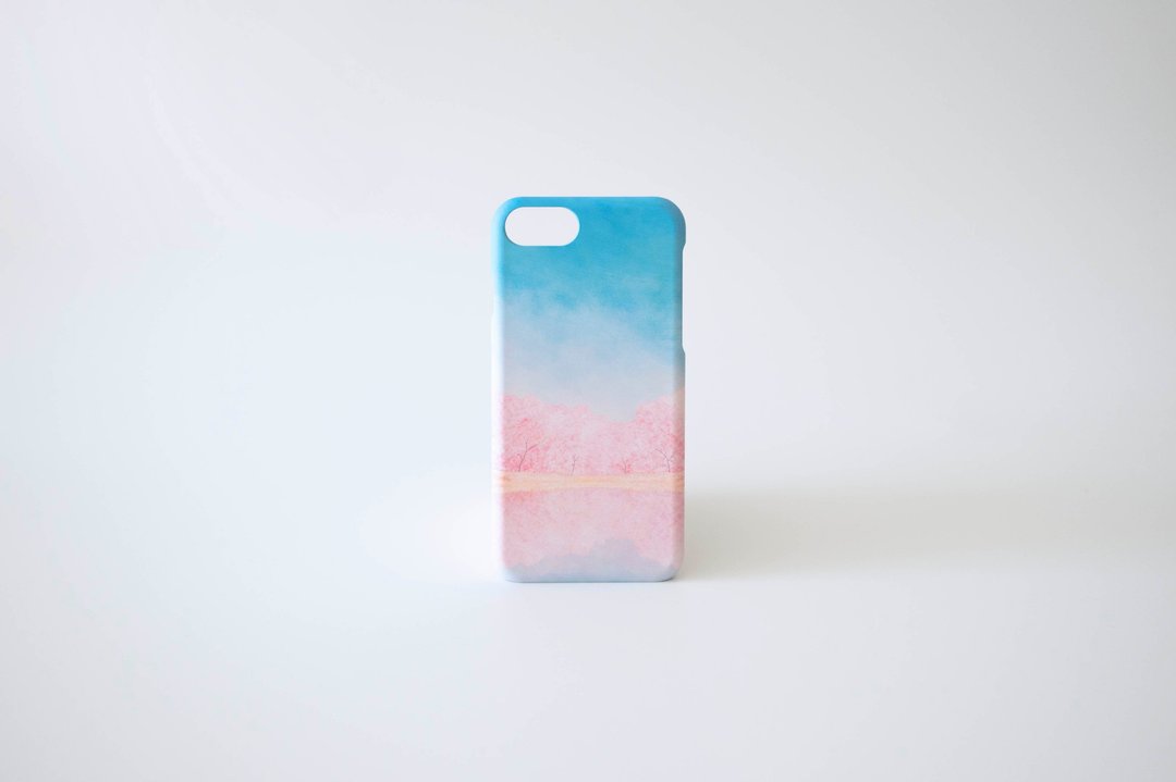 A smartphone case depicting cherry blossoms and the blue sky - 手机壳/手机套 - 塑料 蓝色