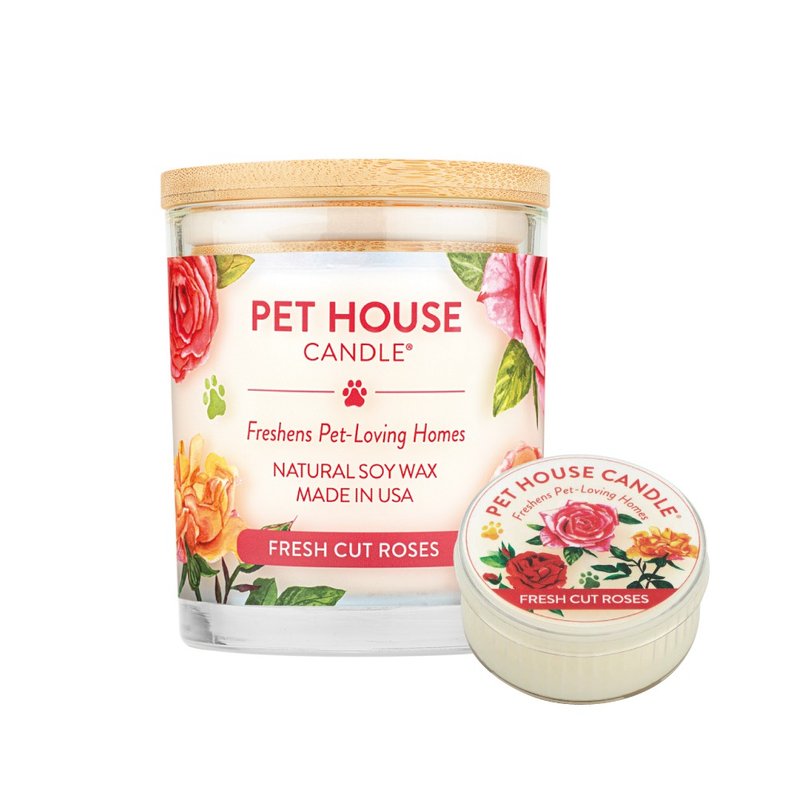 【美国PET HOUSE】室内除臭宠物香氛蜡烛-鲜采玫瑰 - 蜡烛/烛台 - 蜡 