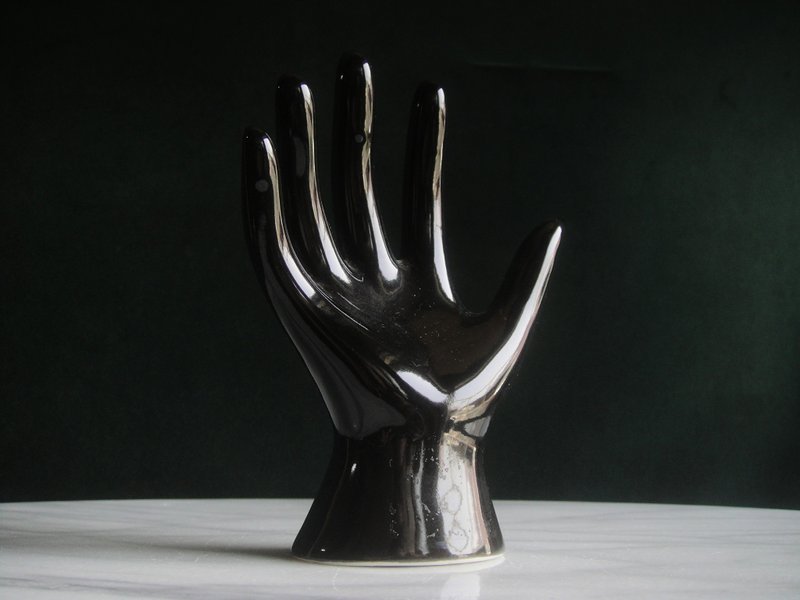 【老时光 OLD-TIME】早期二手台湾制陶瓷手模摆饰 - 摆饰 - 其他材质 蓝色