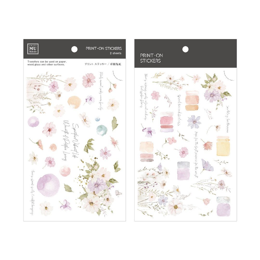 【Print-On Stickers 转印贴纸】no.266 | 花草系列 - 贴纸 - 其他材质 紫色