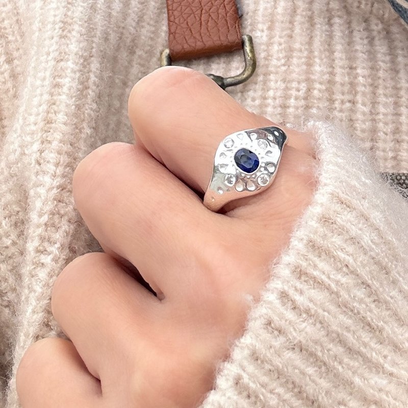 情人节礼物 银黏土 宝石戒指 纯银戒指DIY 文化币可 - 自由 - 金工/饰品 - 纯银 