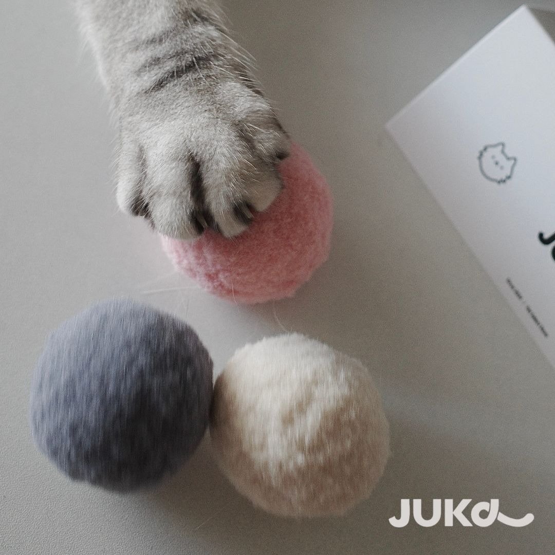 JUKA • 汤圆毛球组 9 入 - 玩具 - 棉 灰色