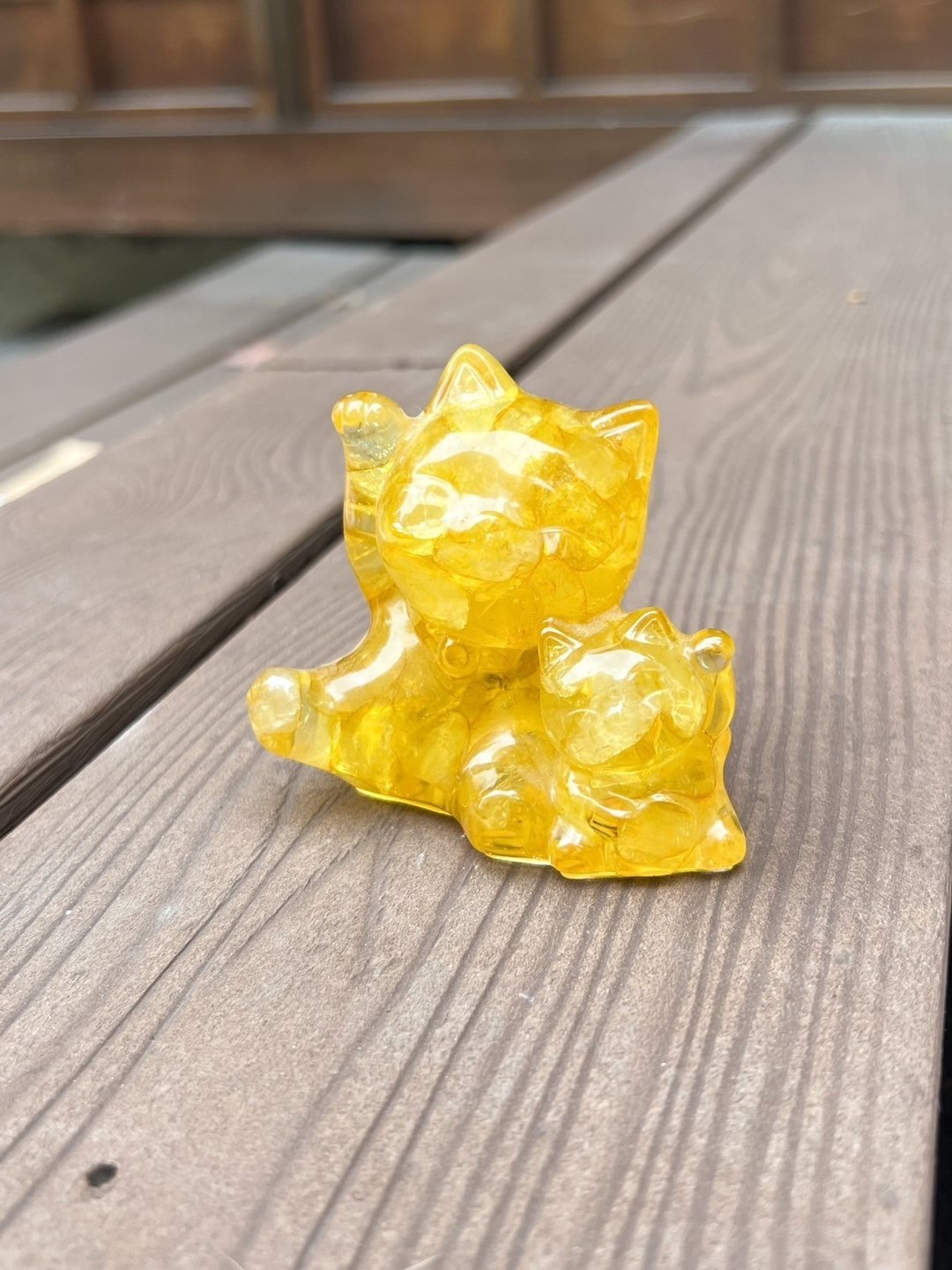 水晶摆饰【母子招财猫 黄水晶】招财 偏财运 - 摆饰 - 水晶 
