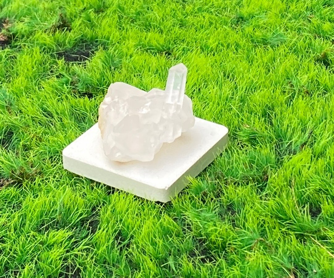 天然原矿能量可爱小白水晶簇 消磁净化 疗愈 开运 净化 - 摆饰 - 水晶 白色