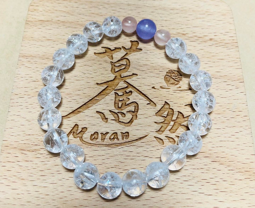 蓦然(手环系列)爆花白水晶8mm--净化身心 - 手链/手环 - 水晶 白色