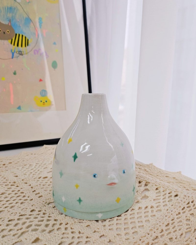 渐渐星语花瓶 - 花瓶/陶器 - 陶 蓝色
