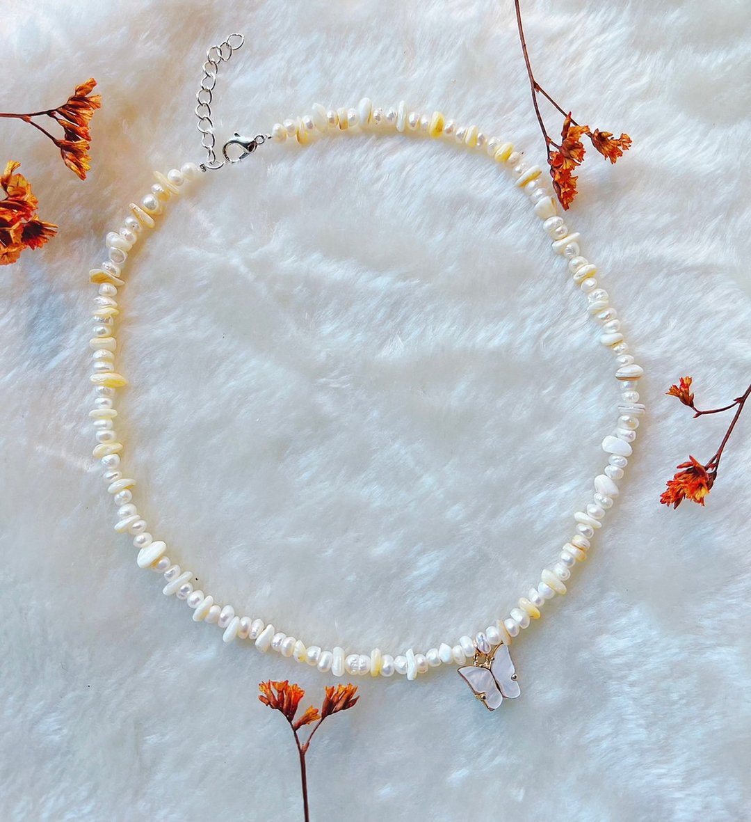Natural Pearl Necklace - 项链 - 珍珠 白色