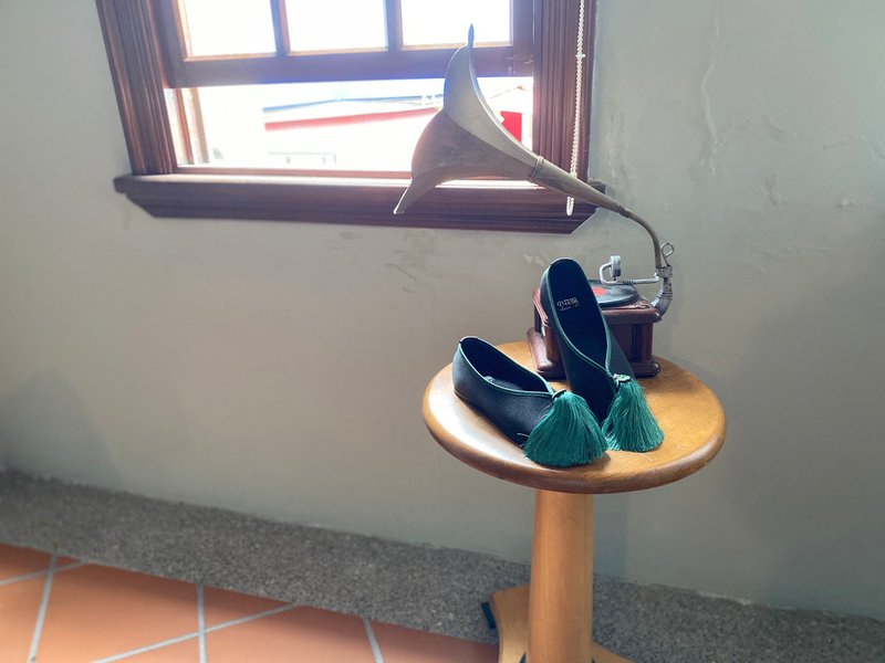 流苏鞋 (黑色) - 芭蕾鞋/娃娃鞋 - 棉．麻 