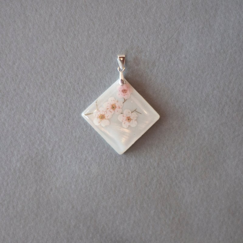 冬日03号_白冷香_梅花印象027号_原创唯一_花鸟 - 项链 - 植物．花 