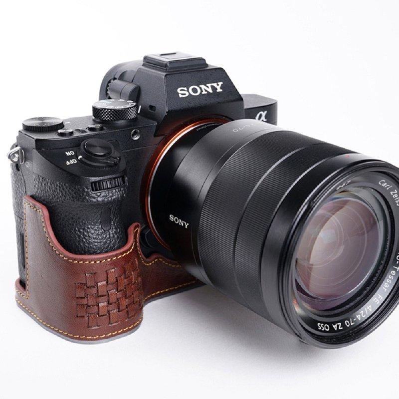 适用机型SONY A7II / A7RII 意大利皮革编织相机底座 - 相机包/相机袋 - 真皮 多色