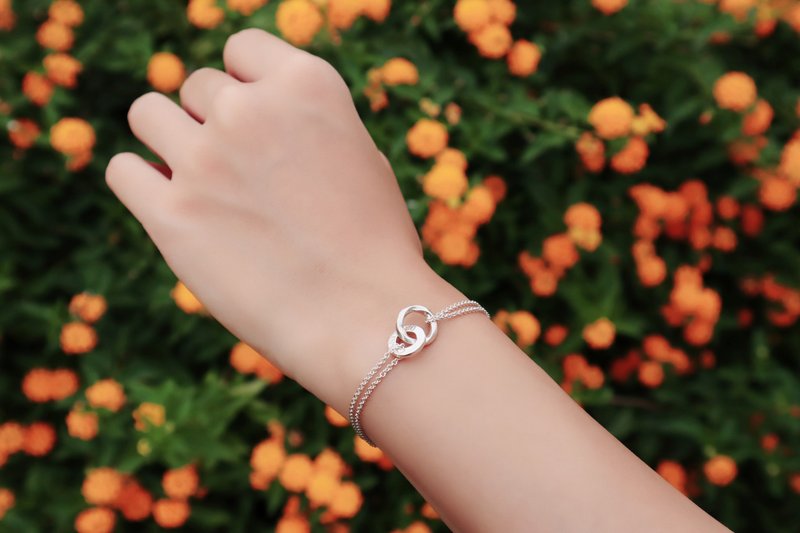 金工・纯银项链・纯银手链・幸福兜圈・设计款 - 金工/饰品 - 纯银 