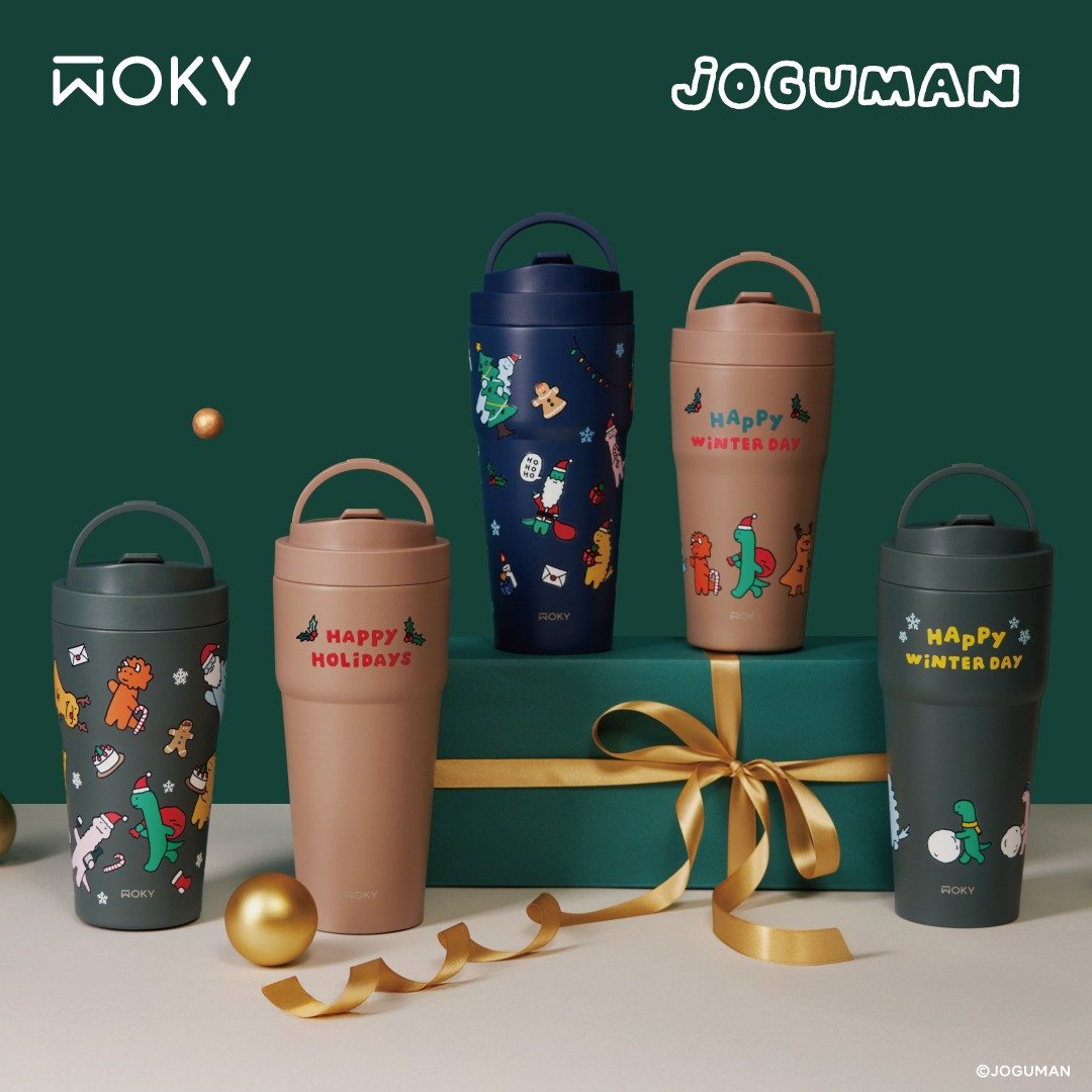 【WOKY Meets JOGUMAN】浑圆杯 双层陶瓷550ml - 保温瓶/保温杯 - 不锈钢 