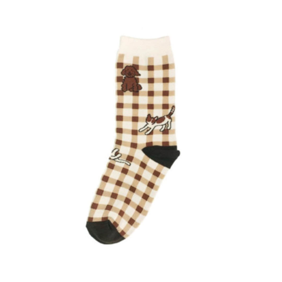 2017 F/W i hate monday x lee sarim collaboration socks - 袜子 - 棉 咖啡色