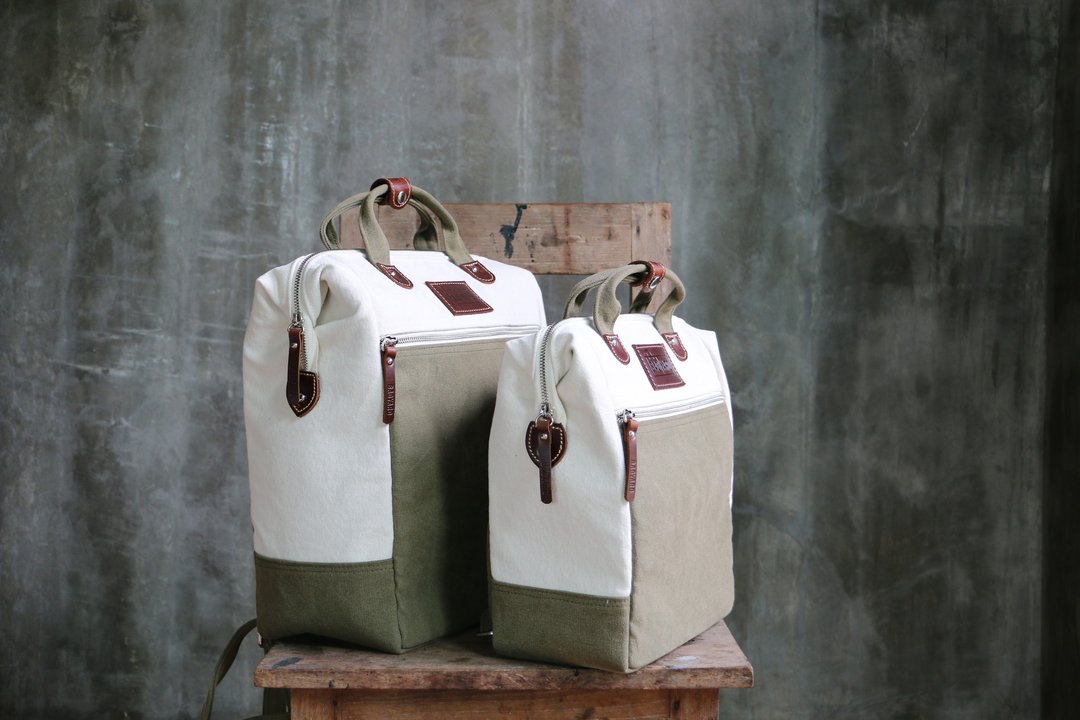 BAG PACK : BAG BREAD : MATCHA - 后背包/双肩包 - 棉 绿色