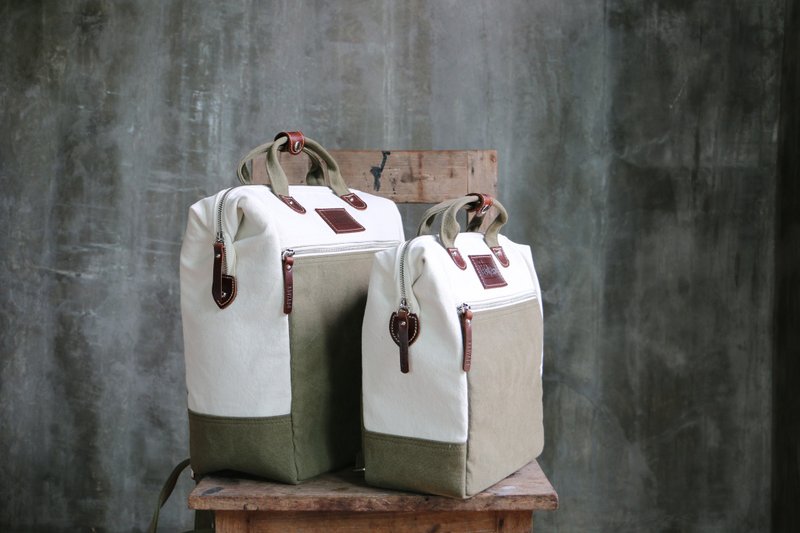 BAG PACK : BAG BREAD : MATCHA - 后背包/双肩包 - 棉．麻 绿色