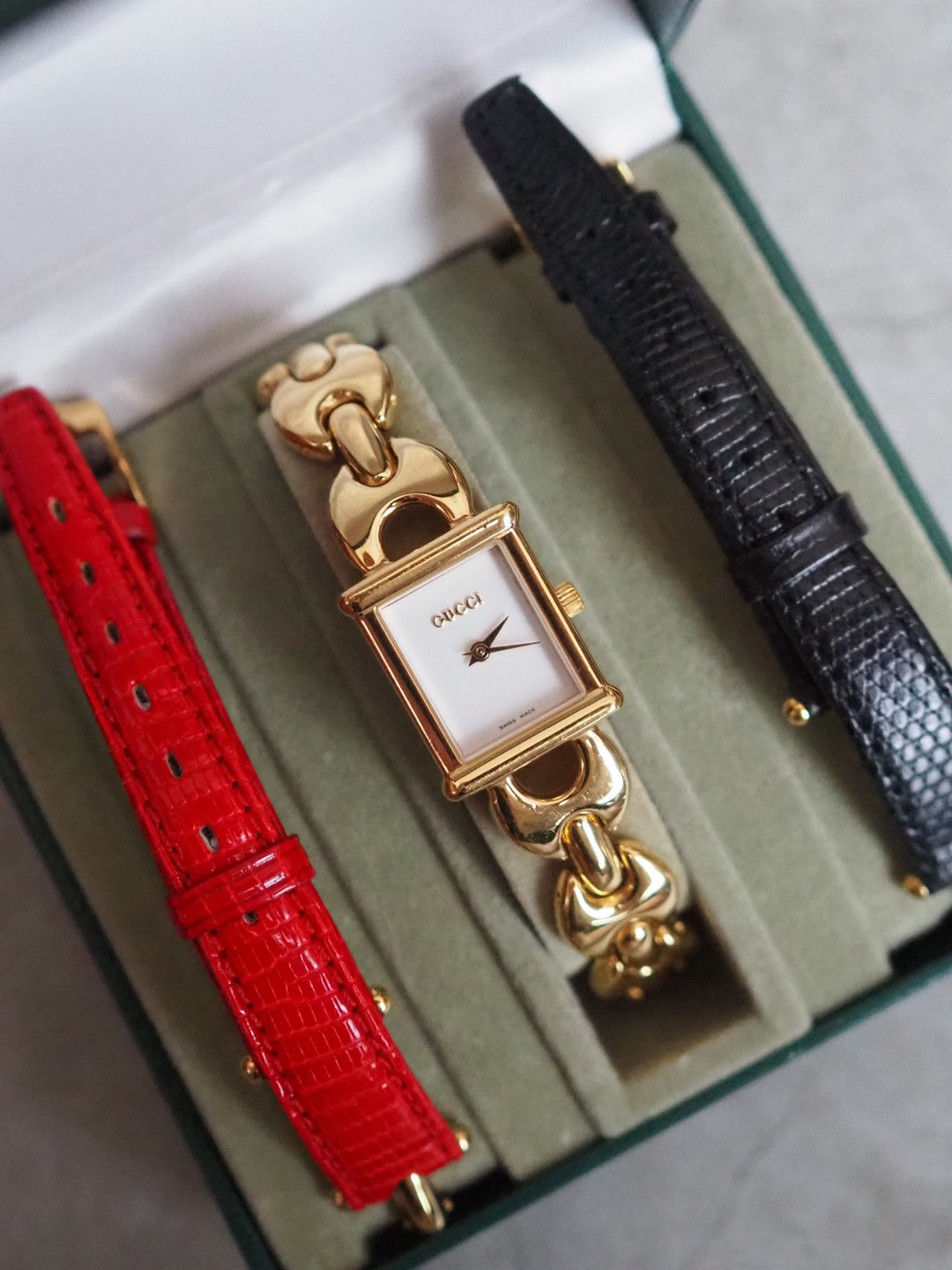 GUCCI 古驰 手表 腕表 替换表带 皮革 金属 - 女表 - 其他金属 金色