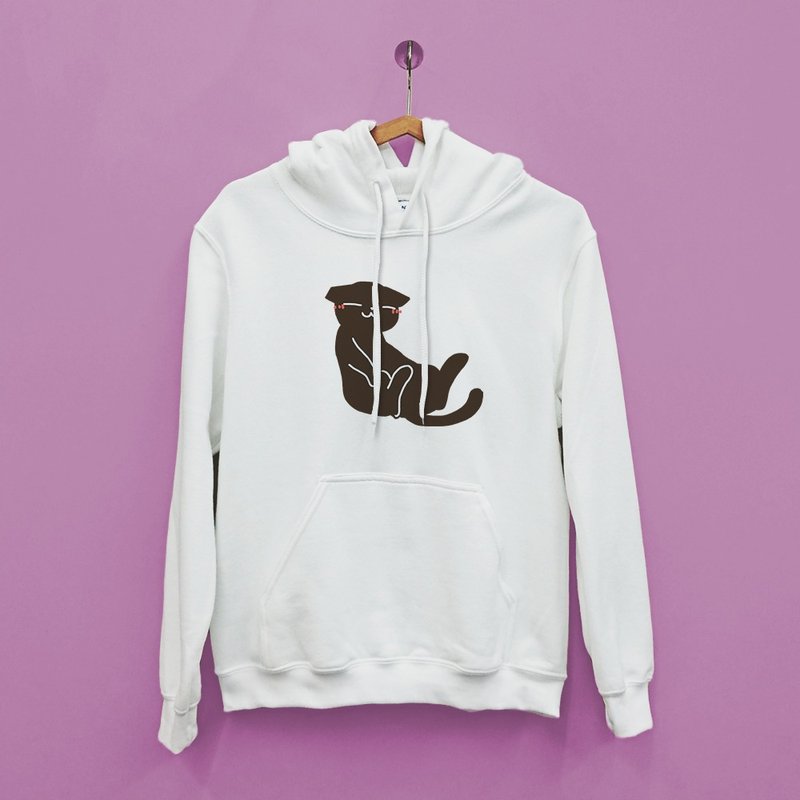 【 插画家/我的猫猫生活】疗愈宅 美国GILDAN棉柔质感 连帽T恤 - 中性连帽卫衣/T 恤 - 棉．麻 