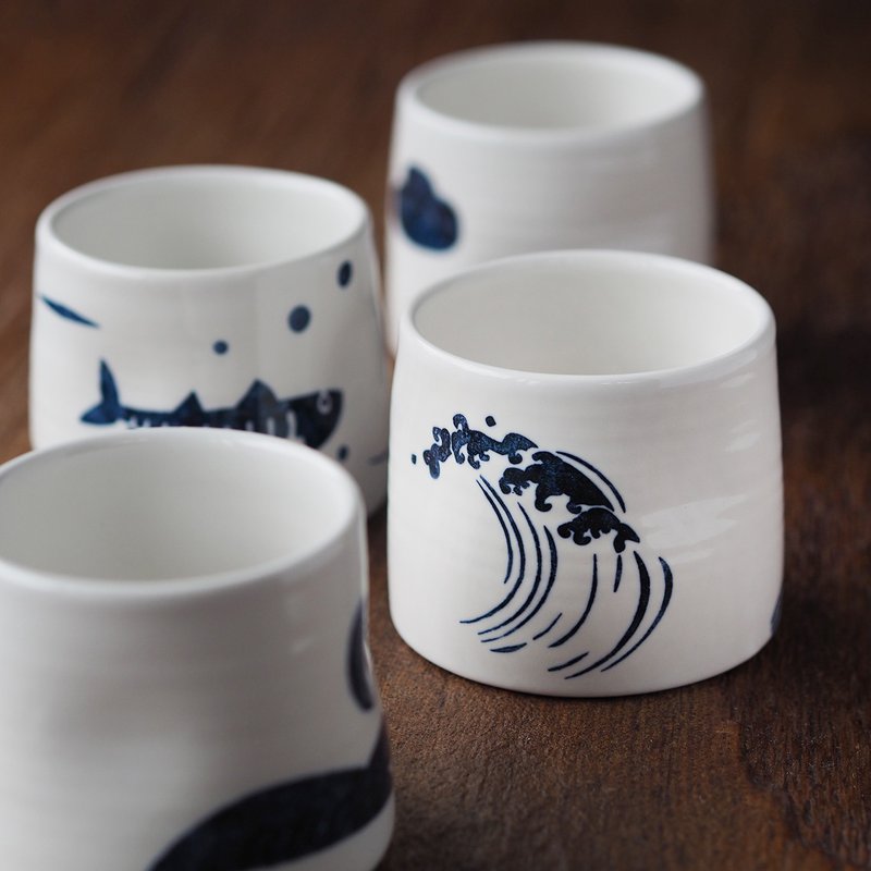 茶酒杯 150ml【东北角风景系列】 四款 - 茶具/茶杯 - 瓷 白色