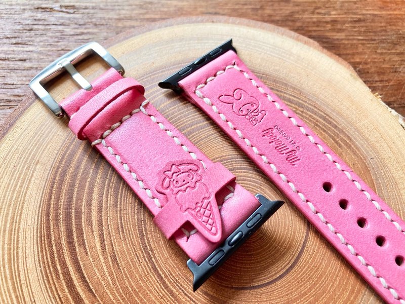 My Melody AppleWatch表带 皮革材料包 DIY Sanrio 正式授权 - 皮件 - 真皮 粉红色