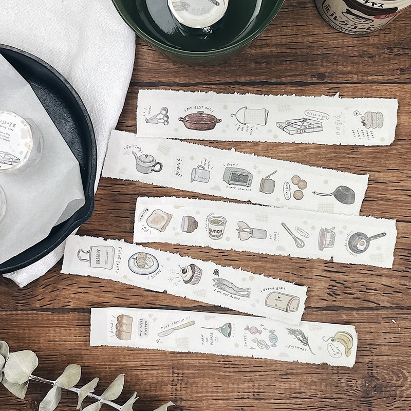 纸胶带-日日厨房(2.5cm*10m) - 纸胶带 - 纸 