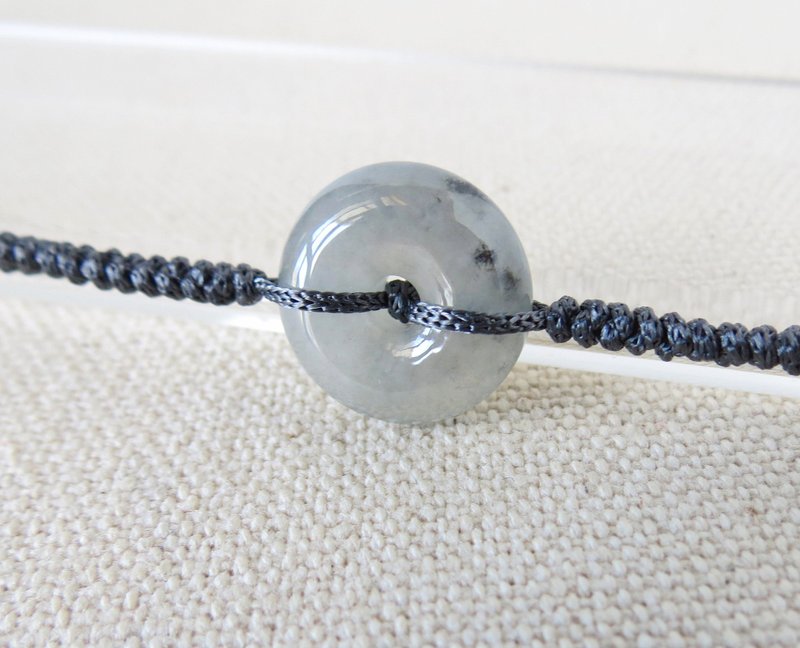 本命年【岁岁平安】冰乌鸡翡翠丝光编织手链*SW51*招财开运 - 手链/手环 - 宝石 多色