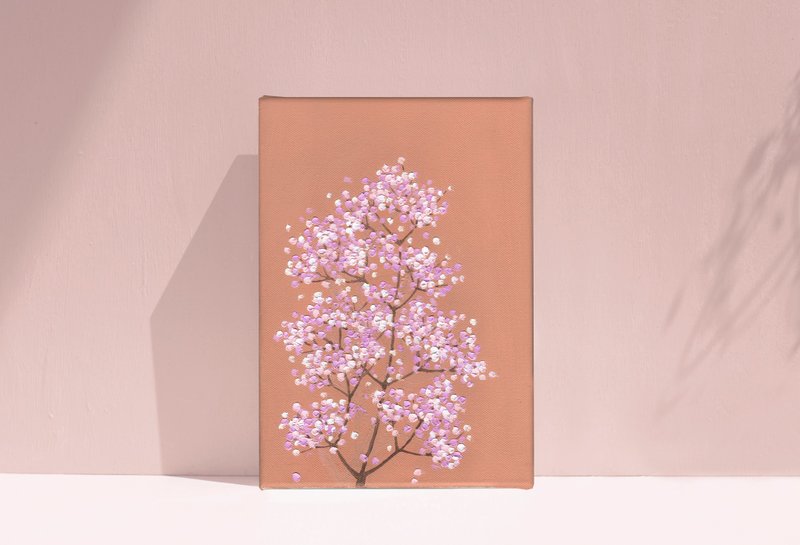 【体验】台中油画体验课程/四季花令-满天星/台中画室 - 插画/绘画/写字 - 棉．麻 