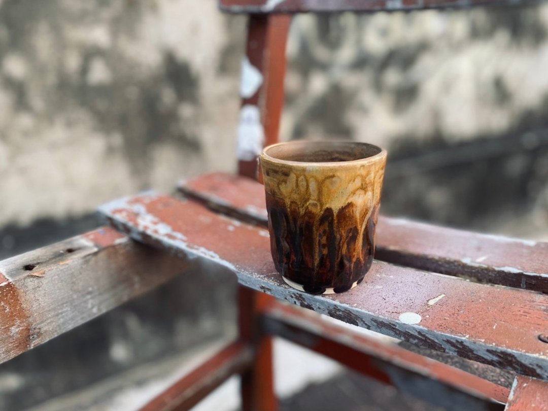 次级商品-焦糖布丁手作陶瓷杯 - 其他杯子 - 陶 多色
