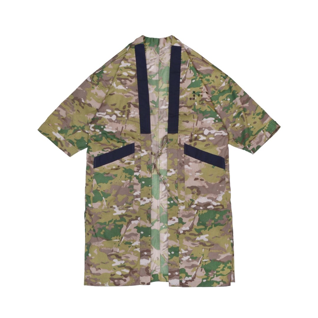 oqLiq - Project 01.2 - CAMO NORAGI 野良着 多地形迷彩 (长版) - 男装外套 - 棉 绿色