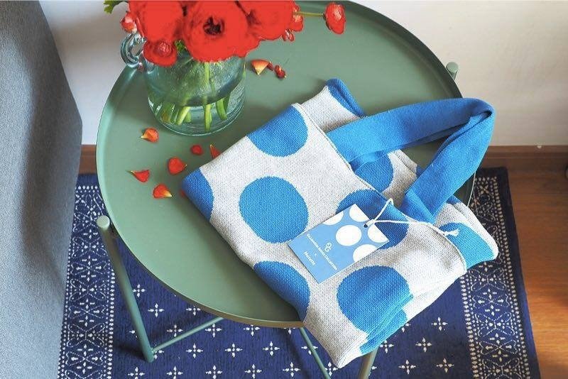 【Shopping】Gillian Sun x Noisette 点点针织袋 - 侧背包/斜挎包 - 聚酯纤维 蓝色