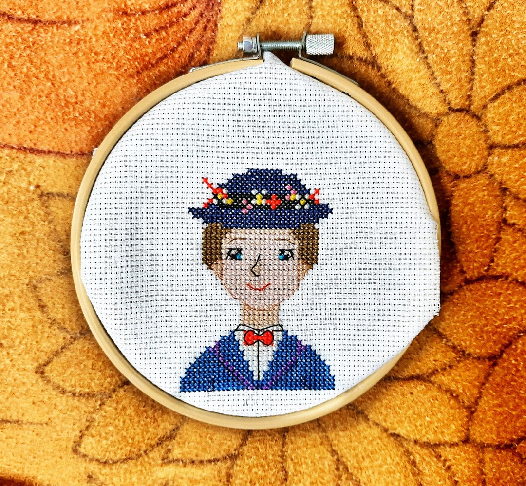 Mary Poppins Cross Stitch Pattern PDF Download - Logo 设计/图案设计 - 其他材质 