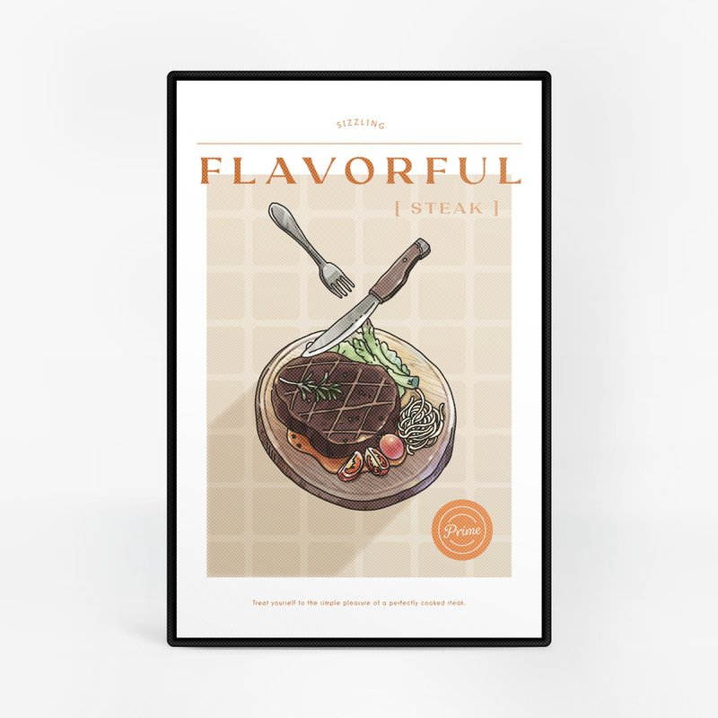 【无框画】艺术挂画 x 牛排香气 - 海报/装饰画/版画 - 其他材质 