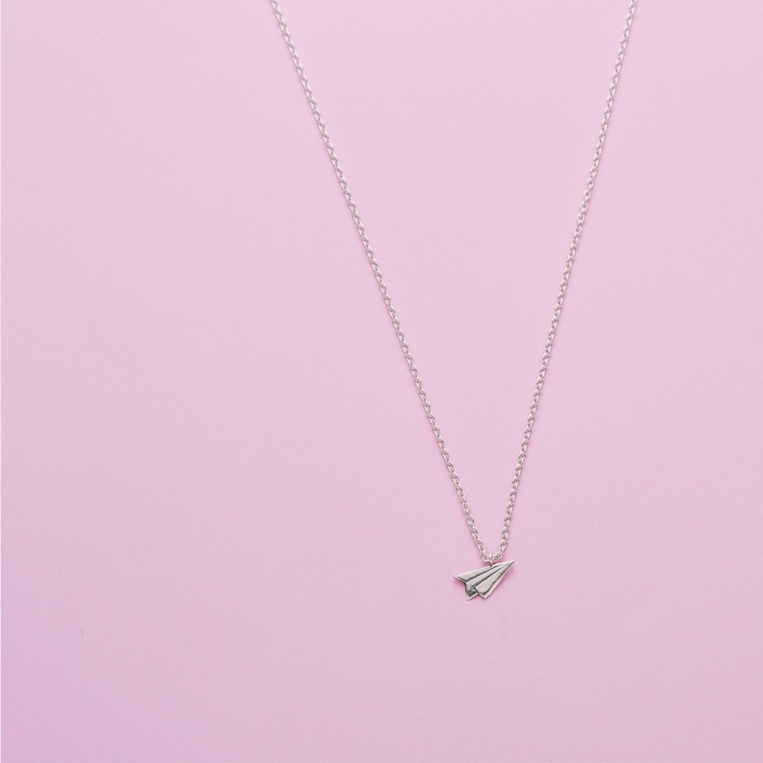 Necklace Paper plane - 项链 - 纯银 