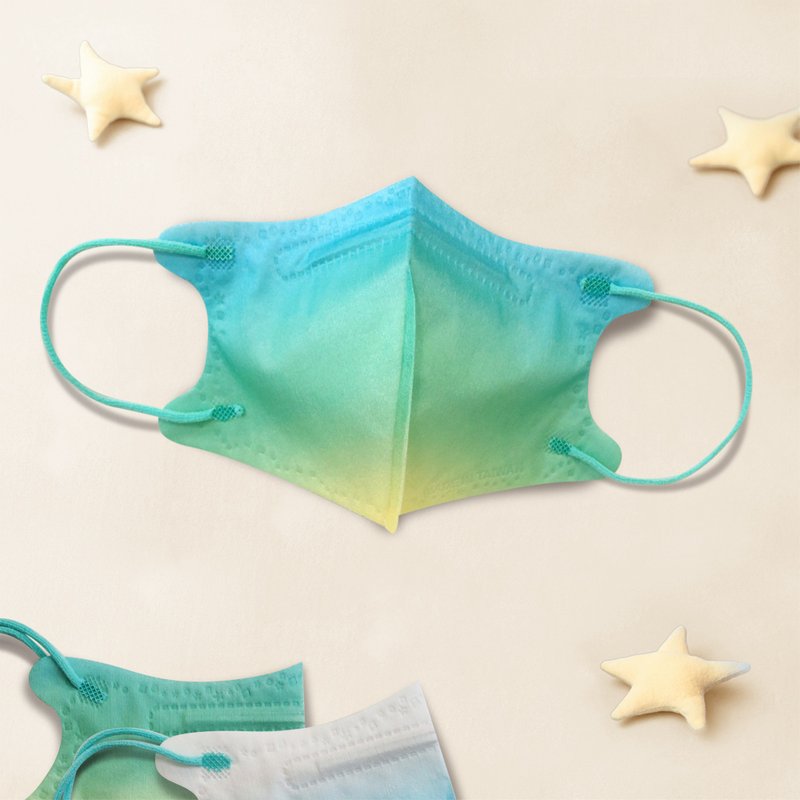 盛藤/医用口罩/5~12岁/儿童立体30入/渐层系列/汽水糖 - 口罩 - 其他材质 多色