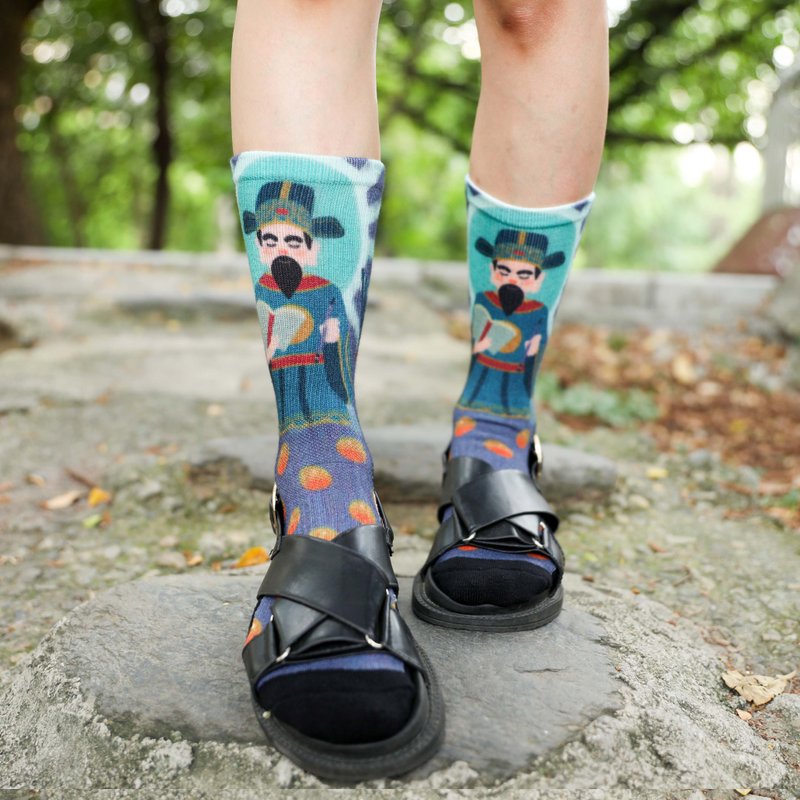 【小创袜】好神袜-文昌帝君 状元袜 逢考必过 平安袜 运动袜 榜首 - 袜子 - 环保材料 紫色