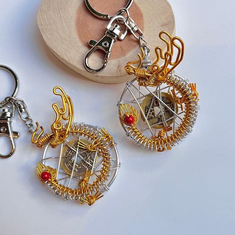 龙华富贵 招财进宝/金龙报喜 出入平安 - 金属龙年钥匙圈 - 钥匙链/钥匙包 - 铝合金 多色