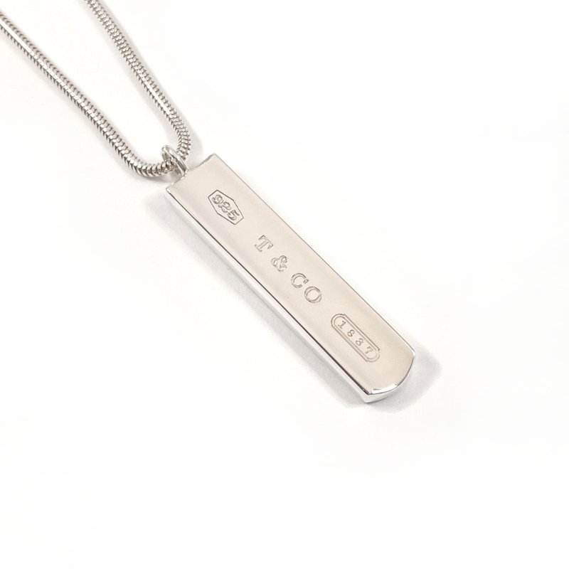 【日本直送 绝美二手】蒂芙尼 TIFFANY&Co. 项链 1837 条状坠饰 银 925 饰品 抛光处理 男女皆可 - 项链 - 纯银 银色