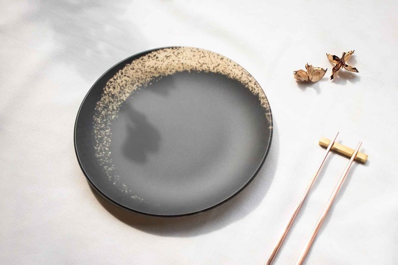 【海岛微光-弯月】餐盘│午茶盘│餐厅 - 盘子/餐盘/盘架 - 玻璃 黑色