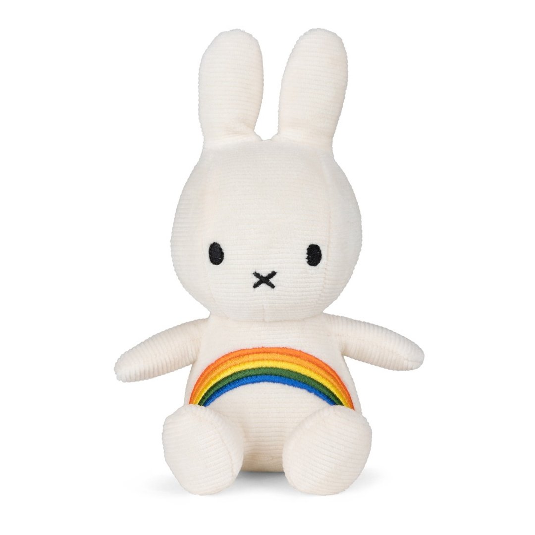 BON TON TOYS Miffy 米菲兔彩虹填充玩偶 - 象牙白 18cm - 玩偶/公仔 - 聚酯纤维 多色