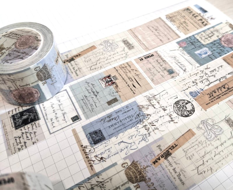 书信02 和纸胶带#37  带离型纸 - 纸胶带 - 纸 