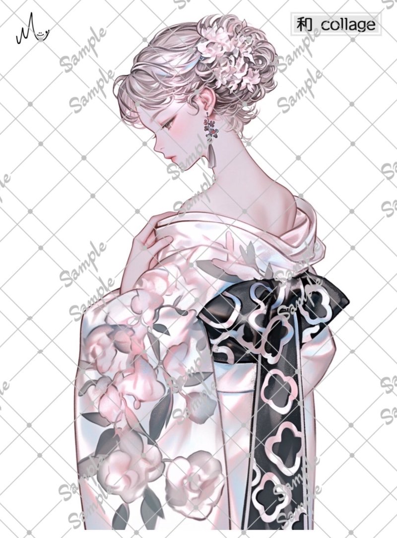 原创人物贴纸 和风系列 期间限定至1月10日 - 贴纸 - 纸 