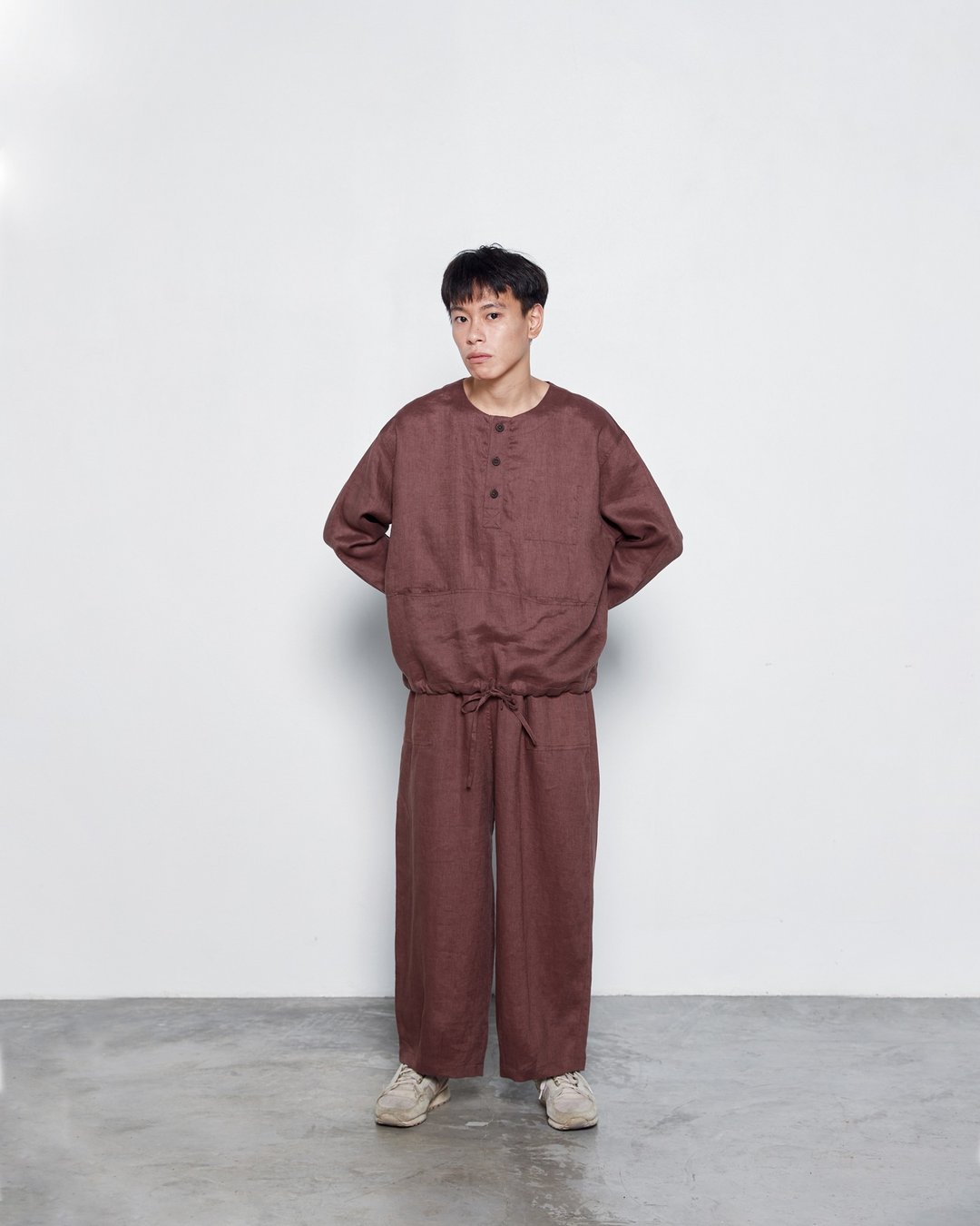 Relax Painter Pants - 男士长裤 - 棉．麻 咖啡色