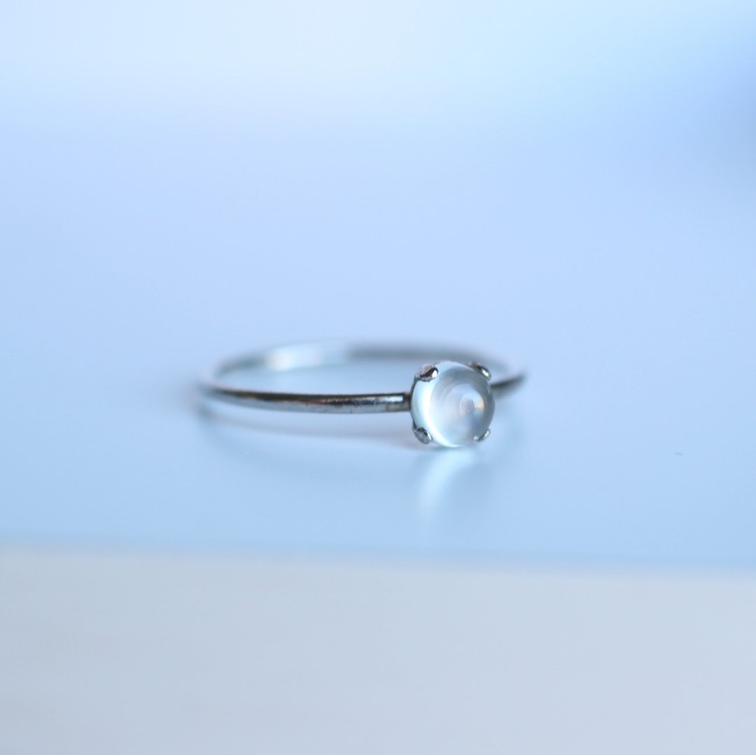 Moonstone ring   SV925 - 戒指 - 石头 透明