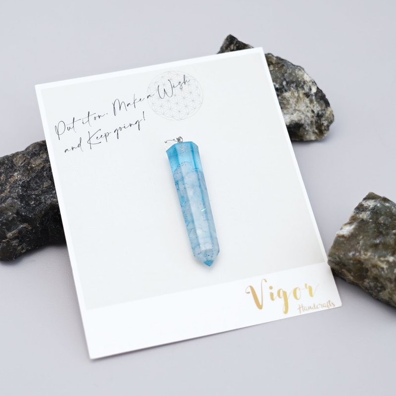 【白晶】天然水晶碎石吊坠 - 吊饰 - 水晶 白色