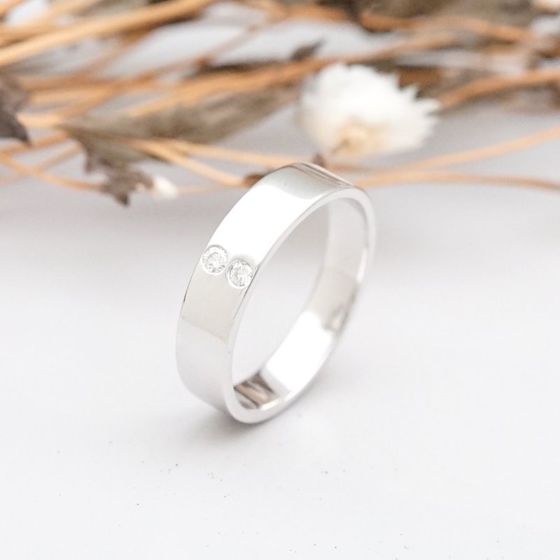 Classic Diamond Band (0.085 Karat) - 戒指 - 其他金属 银色