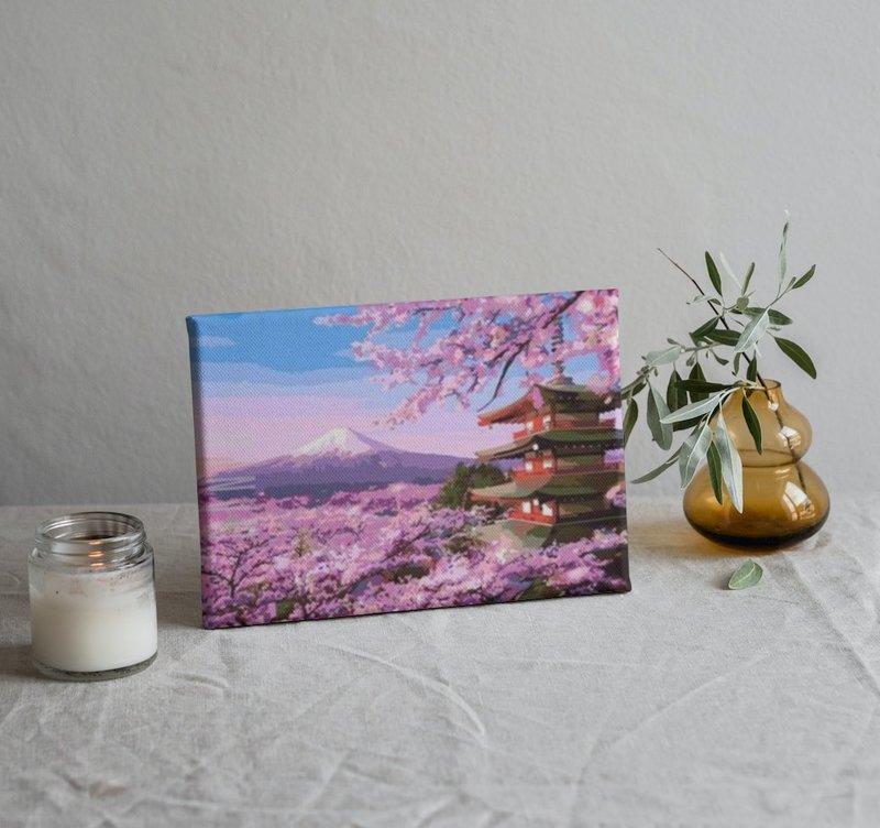 富士恋樱 创意数字油画 【销售排行榜 】 - 插画/绘画/写字 - 其他材质 