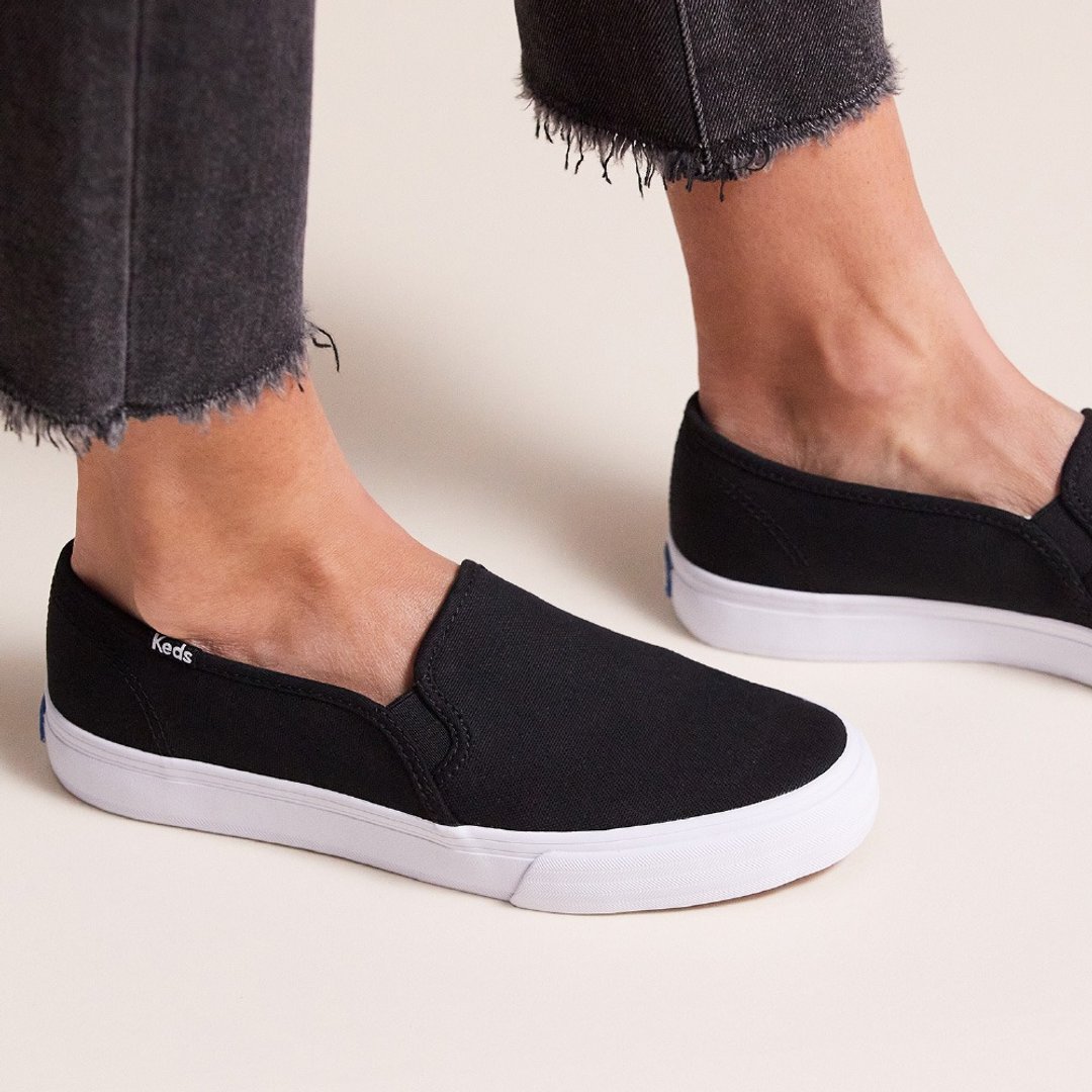 Keds DOUBLE DECKER CANVAS 经典懒人帆布便鞋 WF63480 - 女款休闲鞋 - 其他材质 
