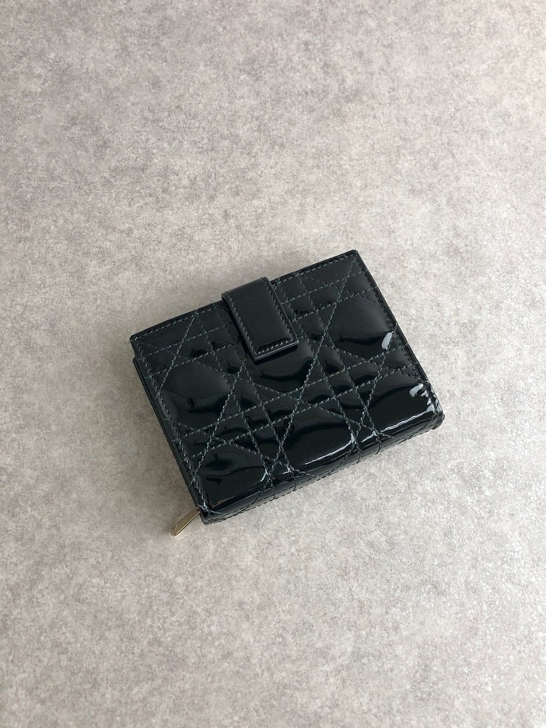 【日本直送 名牌中古包】Christian Dior 迪奥 钱包 黑色 藤格纹 皮革 双折钱包 m435au - 皮夹/钱包 - 真皮 黑色